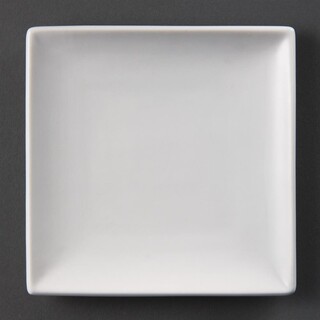 photo 1 assiettes carrées blanches olympia whiteware 140mm (lot de 12)