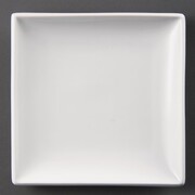 Photo 1 matériel référence U154: Assiettes carrées blanches Olympia Whiteware 180mm (lot de 12)
