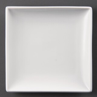 photo 1 assiettes carrées blanches olympia whiteware 180mm (lot de 12)