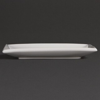 photo 4 assiettes carrées blanches olympia whiteware 180mm (lot de 12)