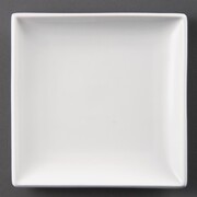 Photo 1 matériel référence U155: Assiettes carrées blanches Olympia Whiteware 240mm (lot de 12)