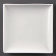 Photo 1 matériel référence U156: Assiettes carrées blanches Olympia Whiteware 295mm (lot de 6)