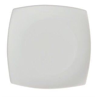 photo 2 assiettes carrées bords arrondis blanches olympia 185mm (lot de 12)
