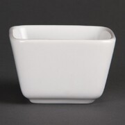 Photo 1 matériel référence U178: Minis plats carrés hauts blancs 75mm Olympia (Lot de 12)