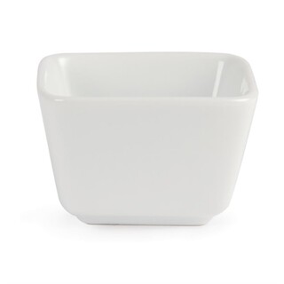 photo 4 minis plats carrés hauts blancs 75mm olympia (lot de 12)