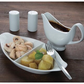 photo 4 saucières blanches olympia 340ml (lot de 6)