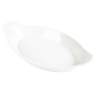 photo 3 plats ovales à oreilles blancs olympia 290 x 166mm (lot de 6)
