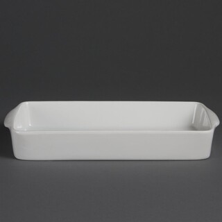 photo 1 plats à rôtir rectangulaires olympia whiteware 305 x 163 mm (lot de 6)