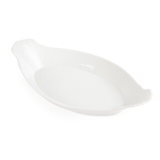 photo 3 plats ovales à oreilles blancs olympia 320 x 177mm (lot de 6)