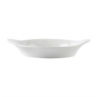photo 2 plats ronds à oreilles blancs 156 x 126mm olympia (lot de 6)