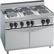Plan de cuisson 6 plaques rondes sur placard neutre