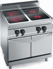 Plan de cuisson vitro 4 zones sur placard neutre