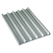 Plaque en aluminium 600x400h38 mm, peforée-ondulée