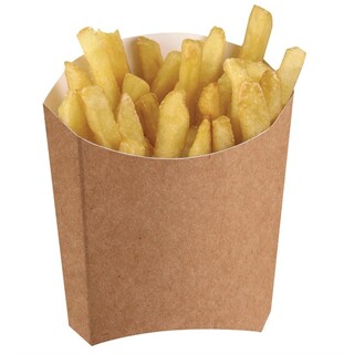 photo 2 etuis à frites moyens kraft compostables colpac (lot de 1000)etuis à frites moyens kraft compostables colpac (lot de 1000)