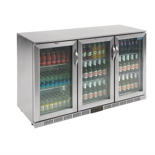 photo 1 arrière-bar trois portes pivotantes polar série g inox 330l