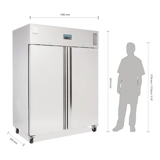 photo 2 réfrigérateur professionnel gastronorme 2 portes 1300l polar série u