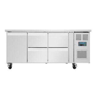photo 3 table réfrigérée positive 1 porte 4 tiroirs polar série u 358l