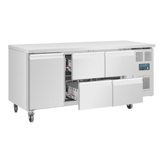 photo 2 table réfrigérée positive 1 porte 4 tiroirs polar série u 358l