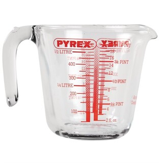 photo 1 mesure en verre graduée pyrex 500ml