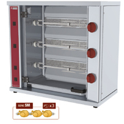 Rôtissoire à poulets gaz, 3 broches 9 poulets small
