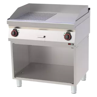 photo 1 plaque de cuisson 80x51 électrique combinée avec soubassement 400 v - fthr 70/80 e