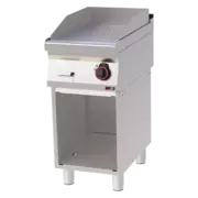 Photo 1 matériel référence RED110072: Plaque de cuisson 40x51 électrique nervurée avec soubassement 400 V - FTR 70/40 E