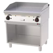 Photo 1 matériel référence RED110075: Plaque de cuisson 80x51 à gaz nervurée avec soubassement - FTR 70/80 G