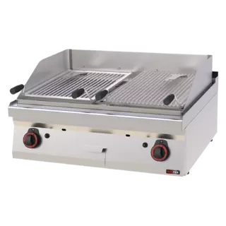 photo 1 grill pierre de lave à gaz double 2x 52x36 sans soubassement - gl 70/08 g