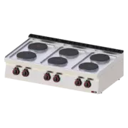 Photo 1 matériel référence RED110090: Fourneau électrique 6x feu sans soubassement  - SP 70/012 E