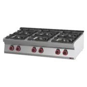 Photo 1 matériel référence RED110091: Fourneau à gaz 6x brûleur sans soubassement - SP 70/012 G
