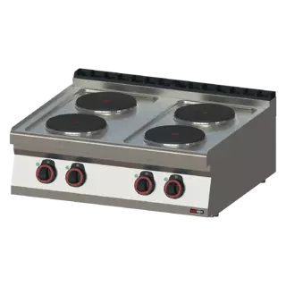 photo 1 fourneau électrique 4x feu sans soubassement 400 v - sp 70/08 e