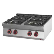 Photo 1 matériel référence RED110095: Fourneau à gaz 4x brûleur sans soubassement - SP 70/08 G