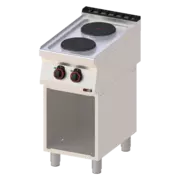 Photo 1 matériel référence RED110098: Fourneau électrique 2x feu avec soubassement 400 V - SP 70/40 E