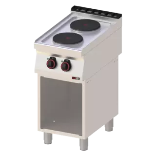 photo 1 fourneau électrique 2x feu avec soubassement 400 v - sp 70/40 e