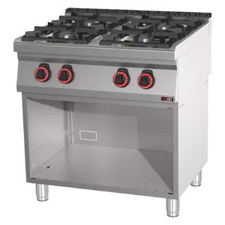 photo 1 fourneau à gaz 4x brûleur avec soubassement - sp 70/80 g