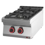 Photo 1 matériel référence RED110103: Fourneau à gaz 2x brûleur ECO sans soubassement - SPB 70/04 G