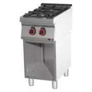 Photo 1 matériel référence RED110106: Fourneau à gaz 2x brûleur ECO avec soubassement - SPB 70/40 G