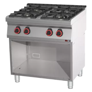 photo 1 fourneau à gaz 4x brûleur eco avec soubassement - spb 70/80 g