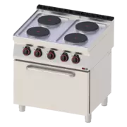 Photo 1 matériel référence RED110120: Fourneau électrique avec four à air chaud électrique GN 1/1 - 4x feu 400 V - SPT 70/80 11 E