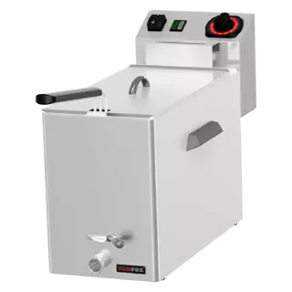 photo 1 friteuse électrique pour les poissons  0,43 kw/l, 8 l top avec robinet de vidange 230 v - fe 08 v