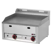 Photo 1 matériel référence RED1156: Plaque de cuisson 65x48 à gaz nervurée sans soubassement - FTHR 60 GL