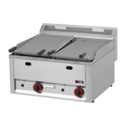 Photo 1 matériel référence RED1170: Grill pierre de lave à gaz double 2x 31x48 sans soubassement - GL 60 GL