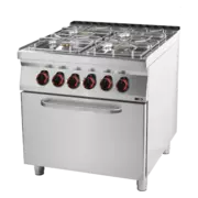 Photo 1 matériel référence RED11720: Fourneau combiné avec four électrique statique GN 2/1 - 4x brûleur - SPT 90/80-21 GE