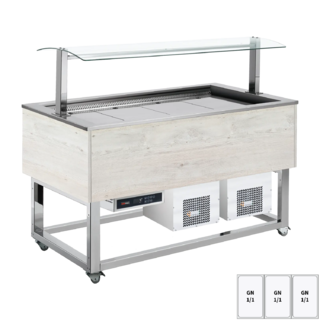 photo 1 buffet à froid positif gn 3-1/1 hemlock - es blue+ 3h