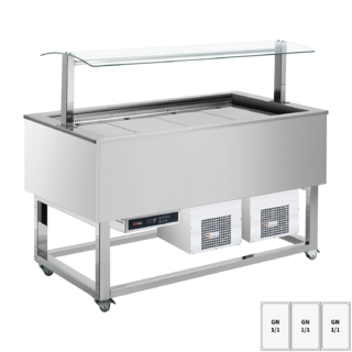 photo 1 buffet à froid positif gn 3-1/1 ral - es blue+ 3r