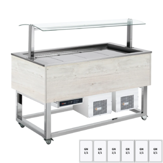 photo 1 buffet à froid positif gn 6-1/1 hemlock - es blue+ 6h