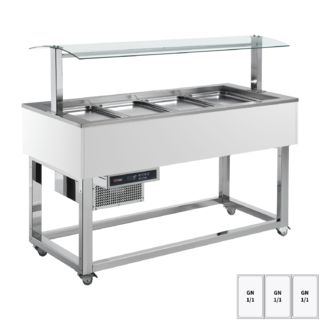 photo 1 buffet à froid positif gn 3-1/1 ral - es green+ 3r