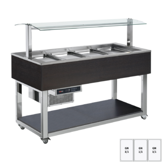 photo 1 buffet à froid positif gn 3-1/1 wenge - es green+ 3w