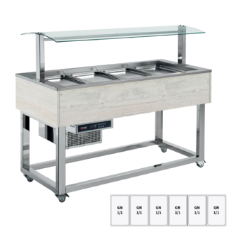 photo 1 buffet à froid positif gn 6-1/1 hemlock - es green+ 6h
