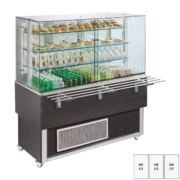 Photo 1 matériel référence RED12135: Vitrine refrigerée GN 3-1/1 cache du bas, ouverture vers les côtés, Wenge - ES PLATINUM+ 3W DS